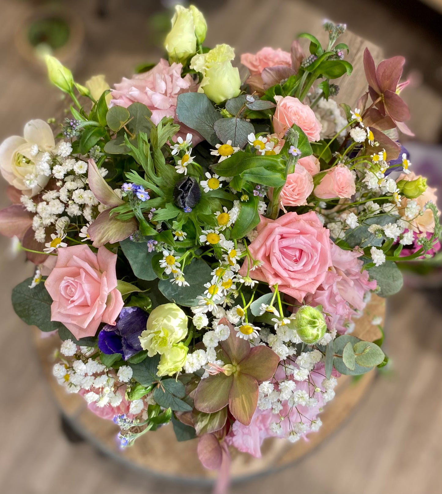 Míchaný růžový flowerbox