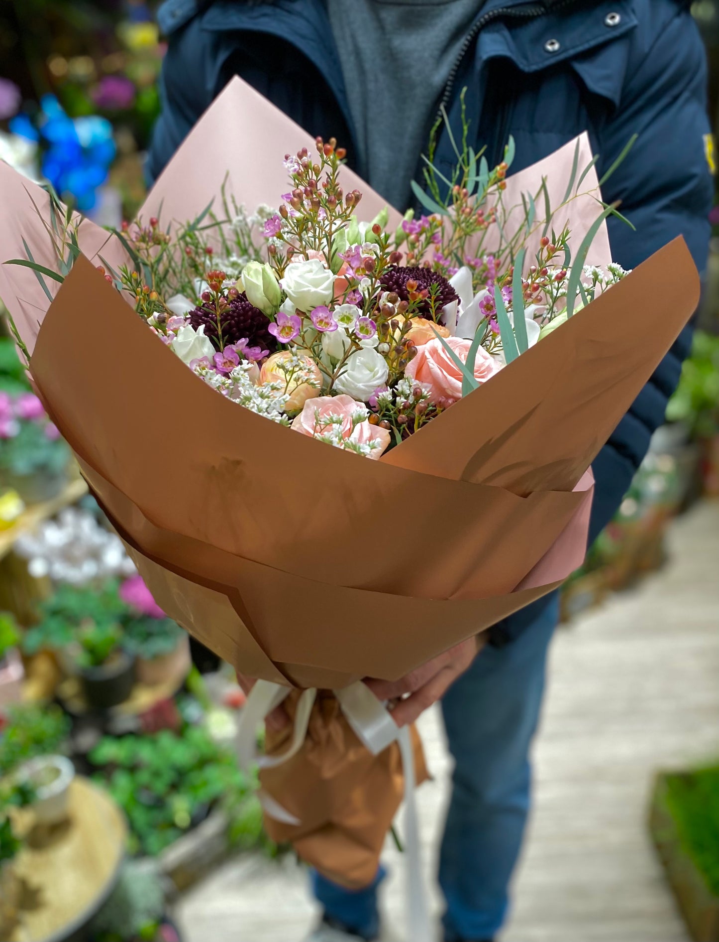 Luxusní mix kytice s orchideí
