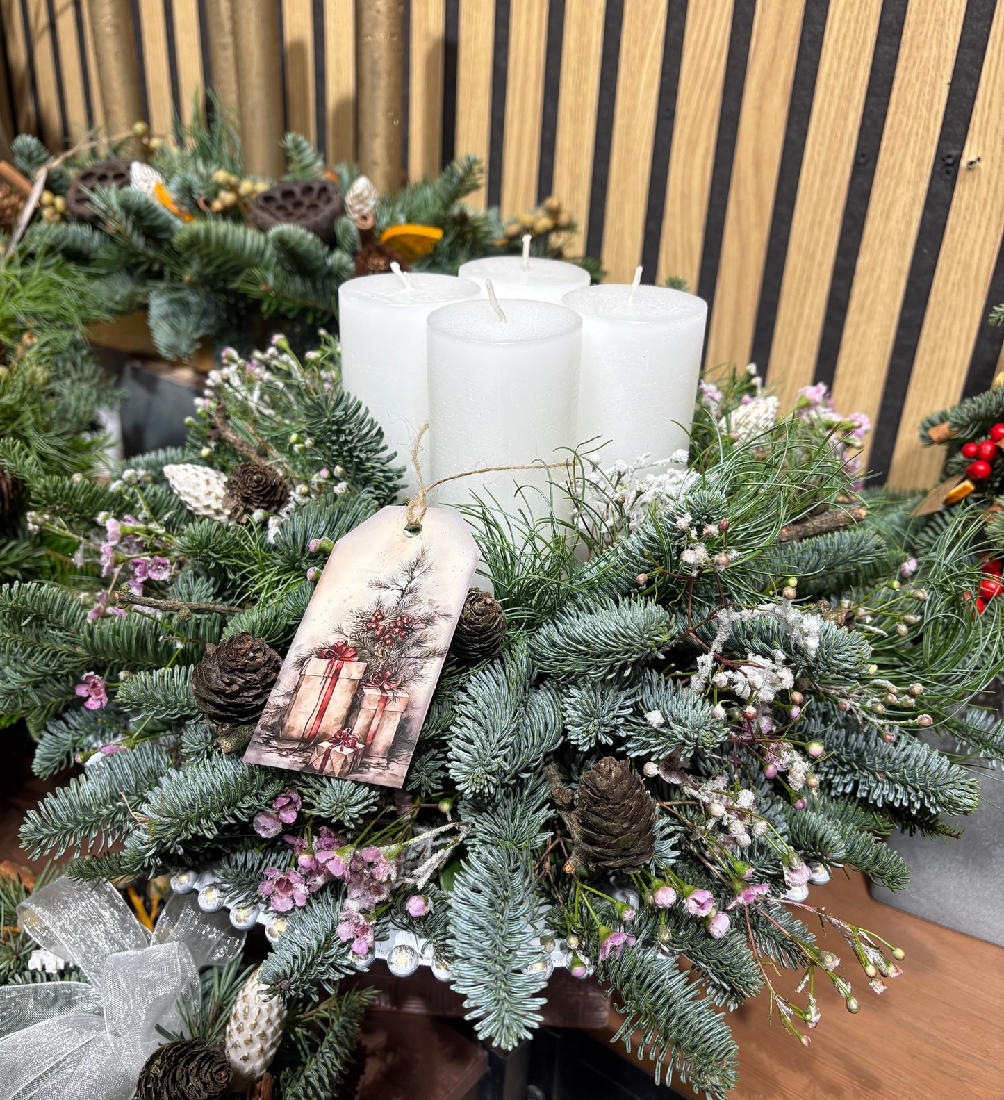 Adventní svícen- bílá